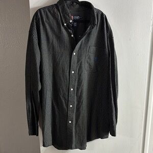 Chaps Men's Black Checkered Shirt